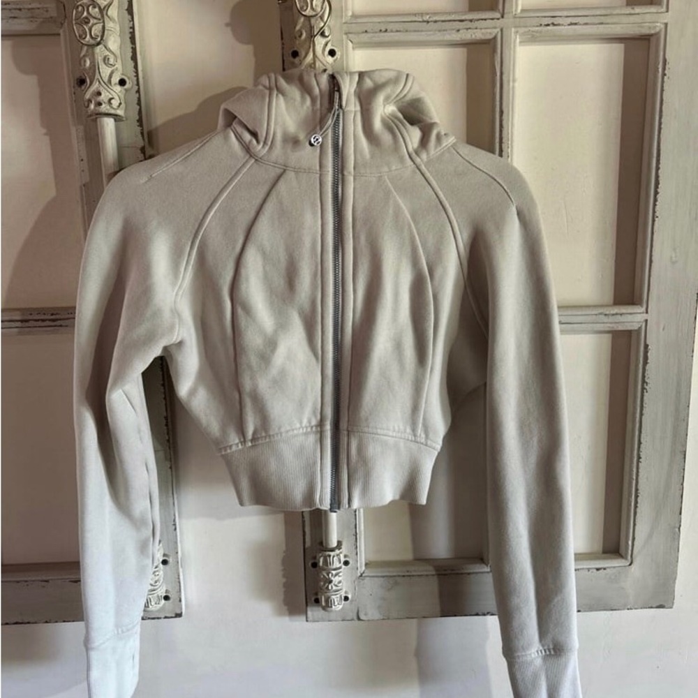 Lululemon cropped scuba zip up hoodie crop size 0 XS